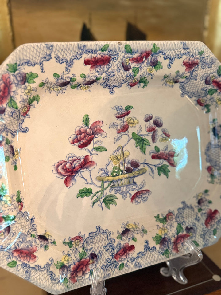 Transfer ware Floral Platter