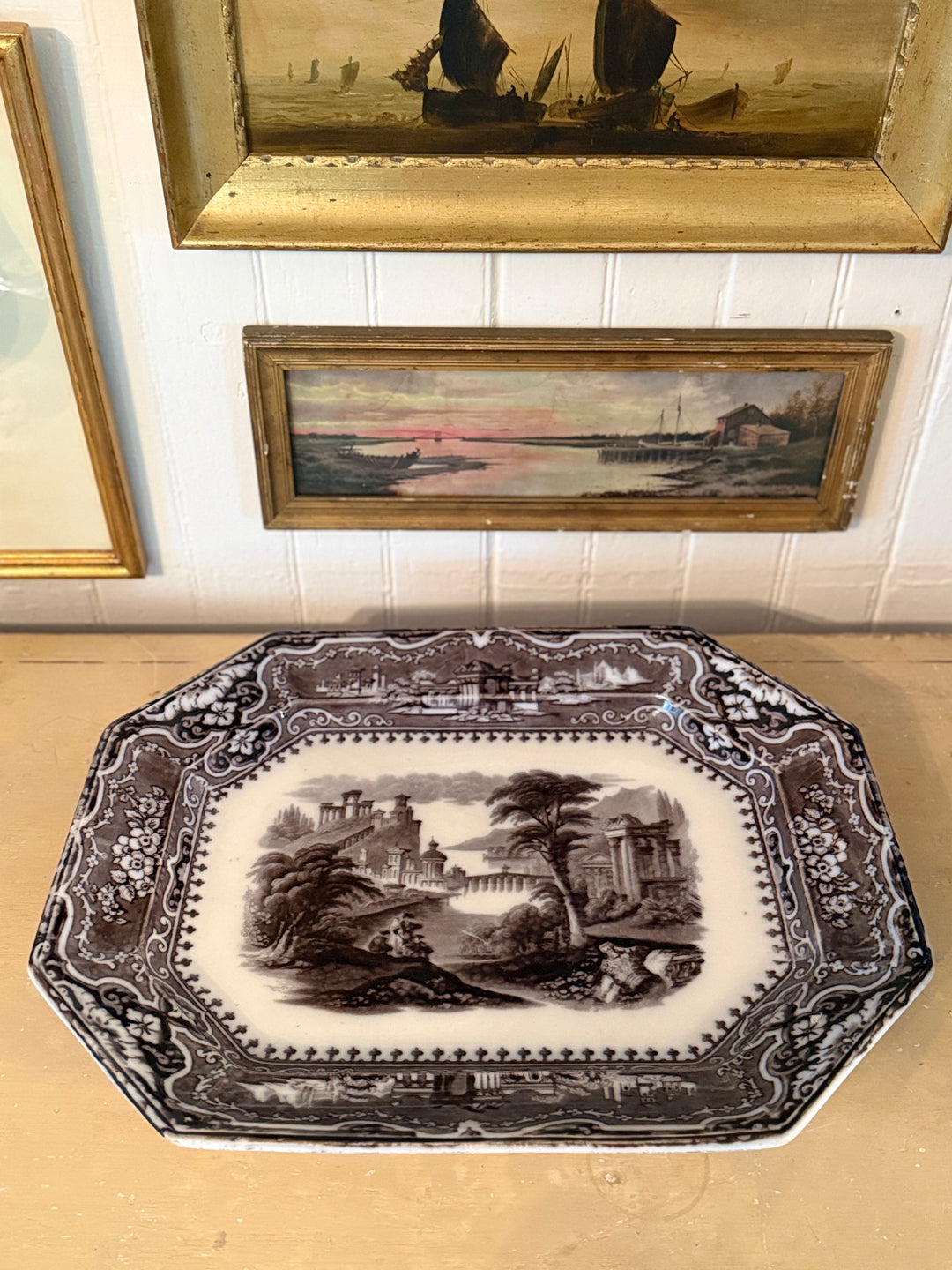 Antique English Ironstone Mulberry Platter