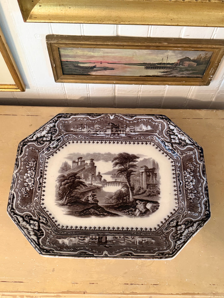 Antique English Ironstone Mulberry Platter