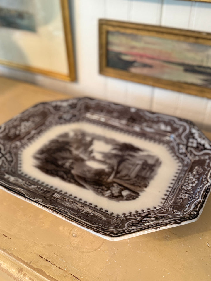 Antique English Ironstone Mulberry Platter