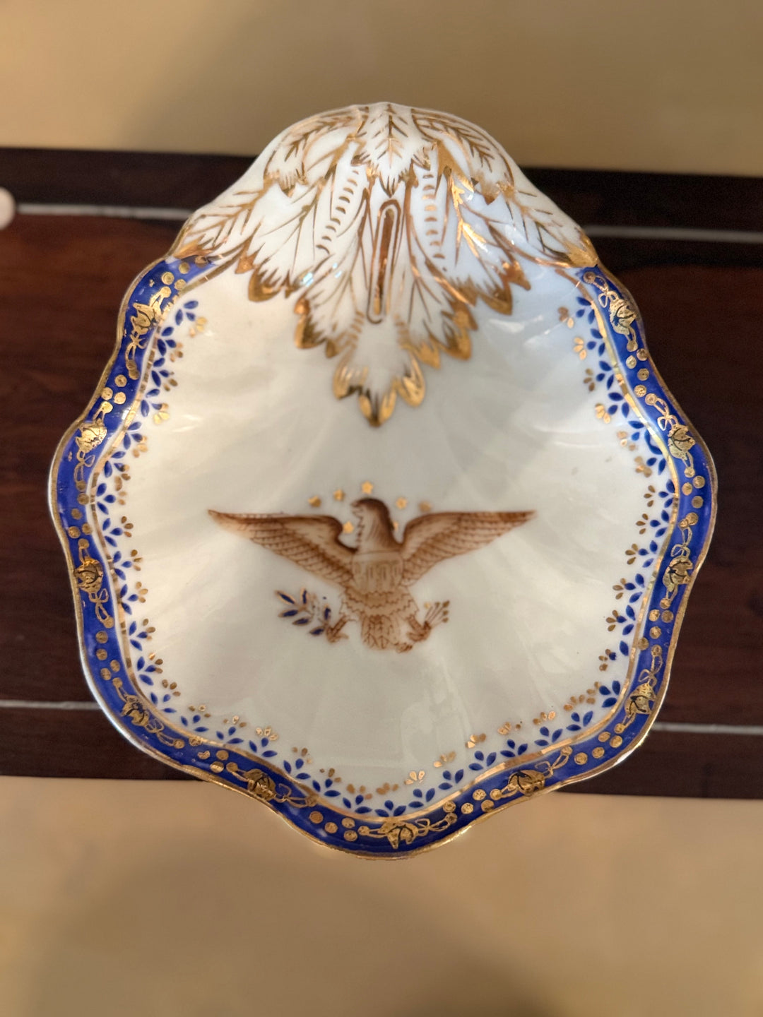 Vintage Mottahedeh Gold Leaf Eagle Dish