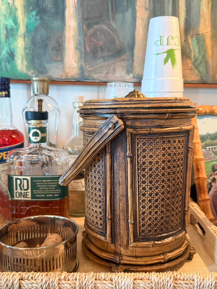 Vintage Cane Ice Bucket