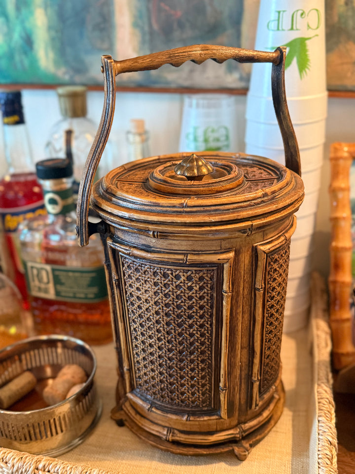 Vintage Cane Ice Bucket