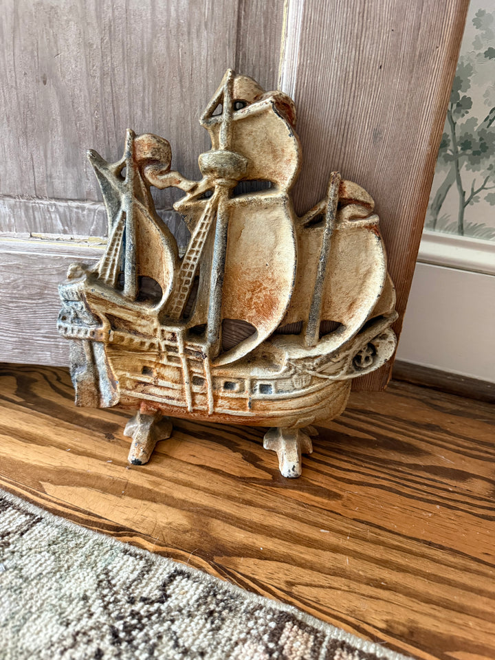 Tall Ships cast iron Door Stop