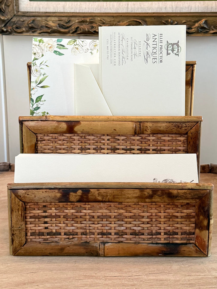 Bamboo & Rattan Letter Holder