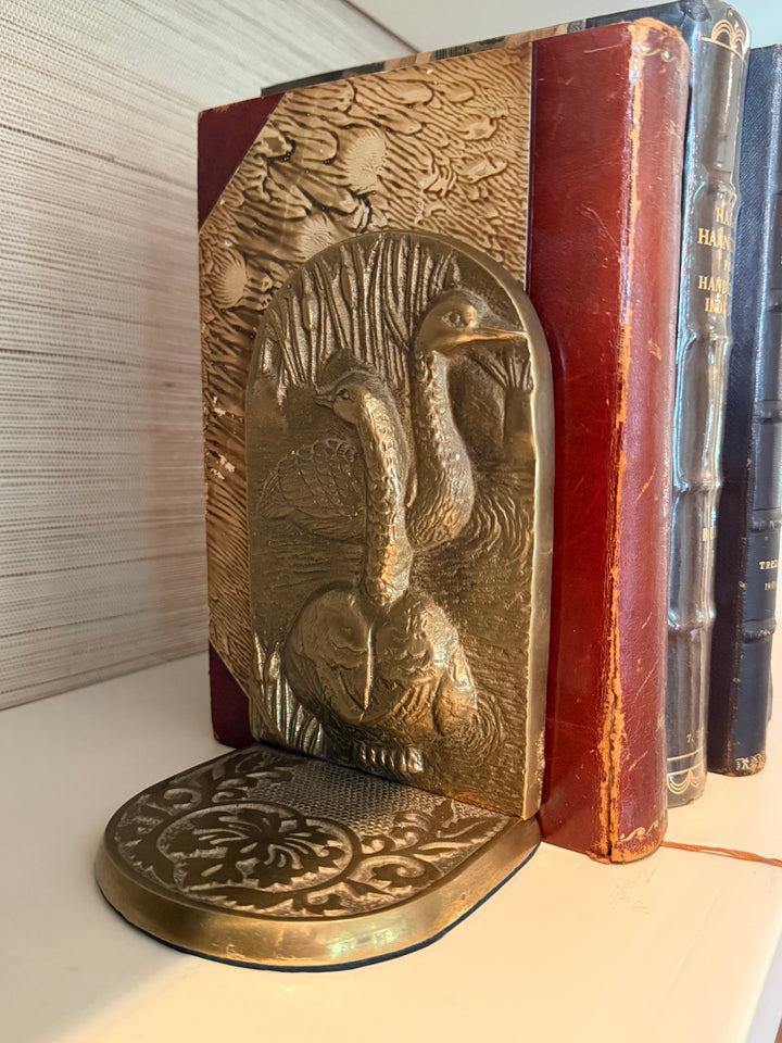 Brass Duck Bookends