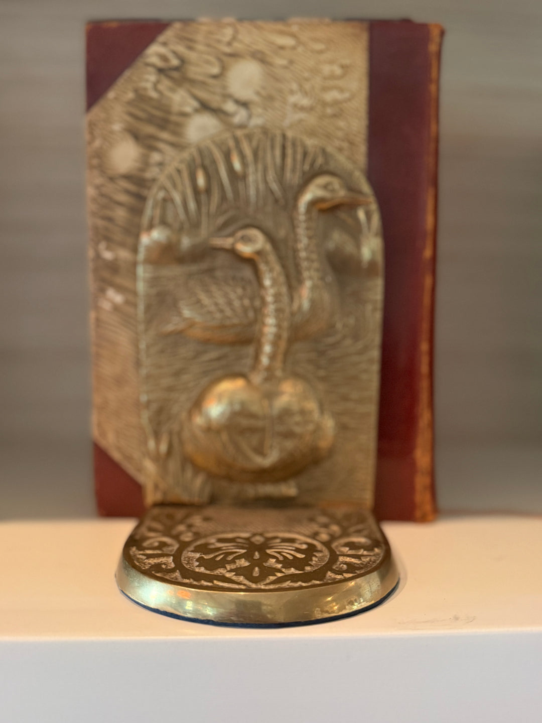 Brass Duck Bookends