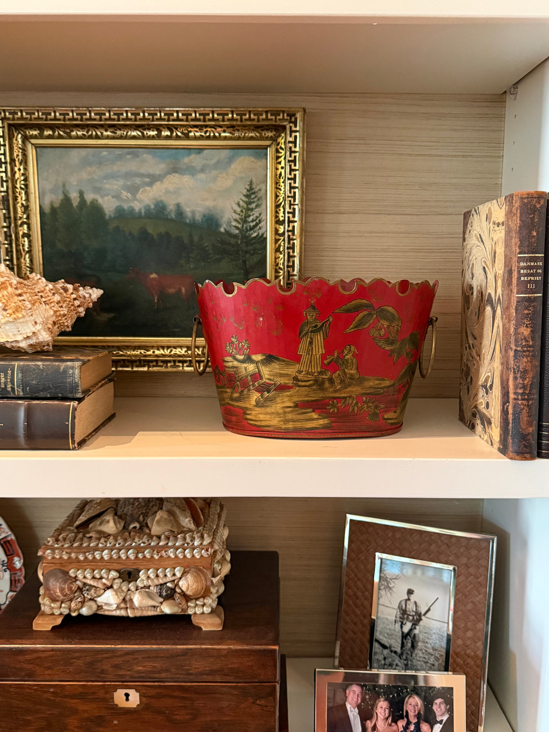 Chinoiserie Tole Cachepot