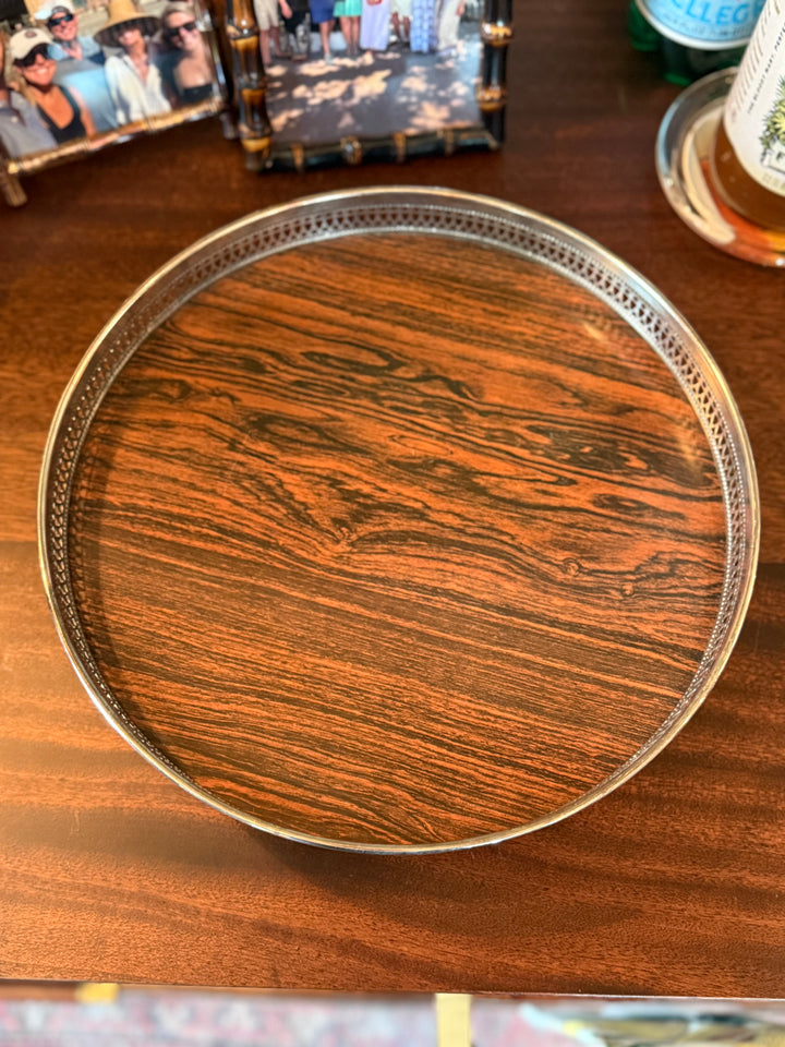 Footed Gallery Bar Tray