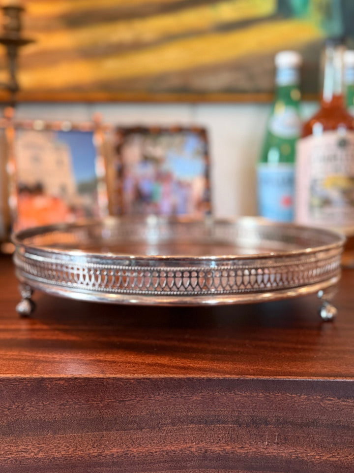 Footed Gallery Bar Tray