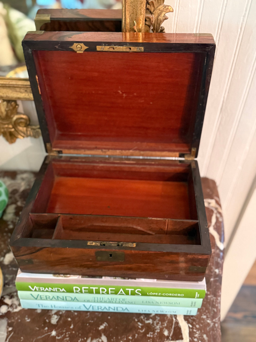 Antique English Box with Brass