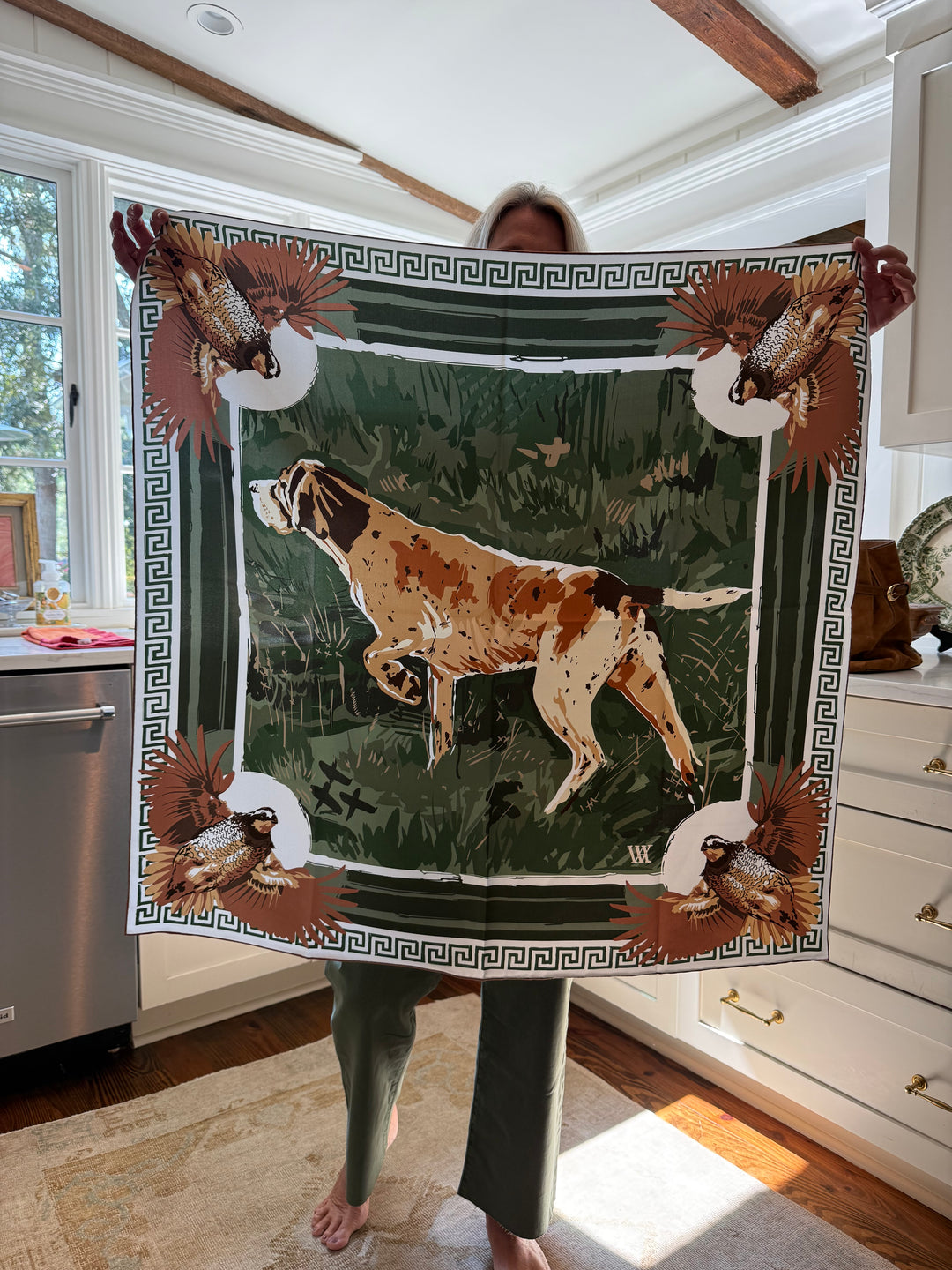 Hunting Dog Silk Scarves - 35x35