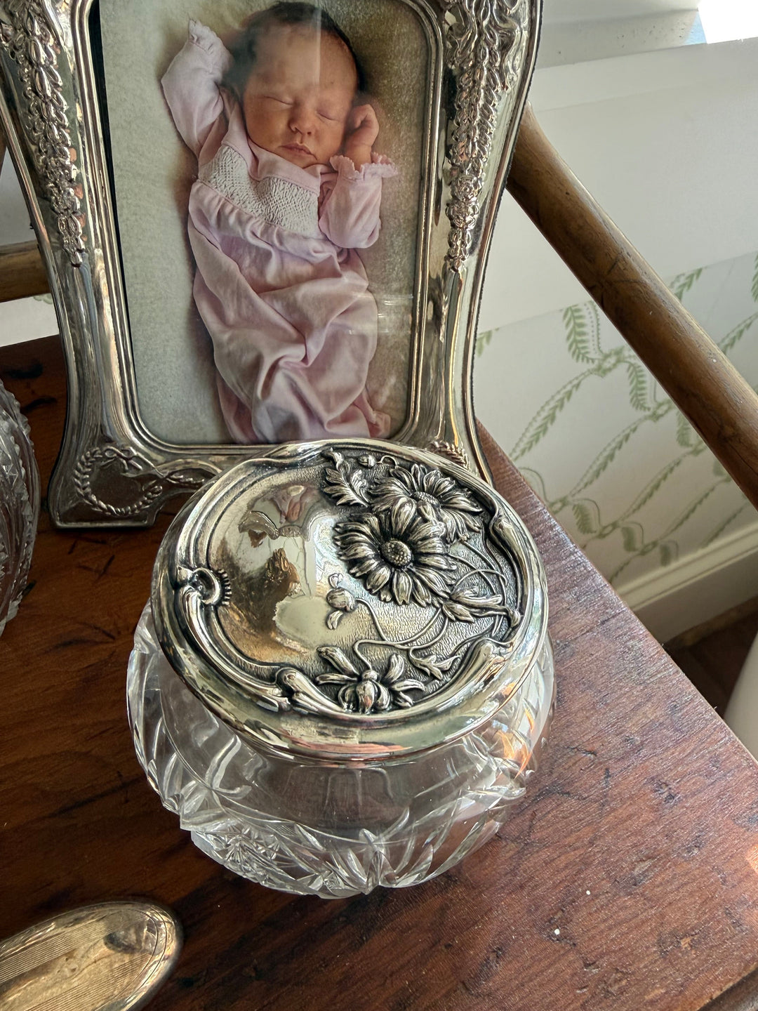 Vanity Jar with sterling lid