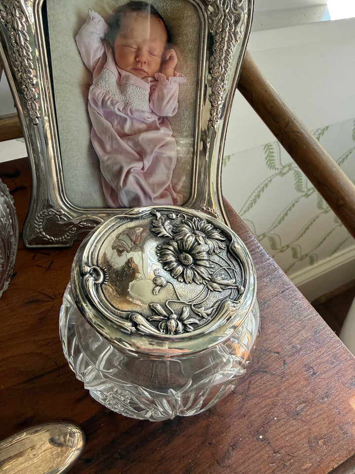 Vanity Jar with sterling lid
