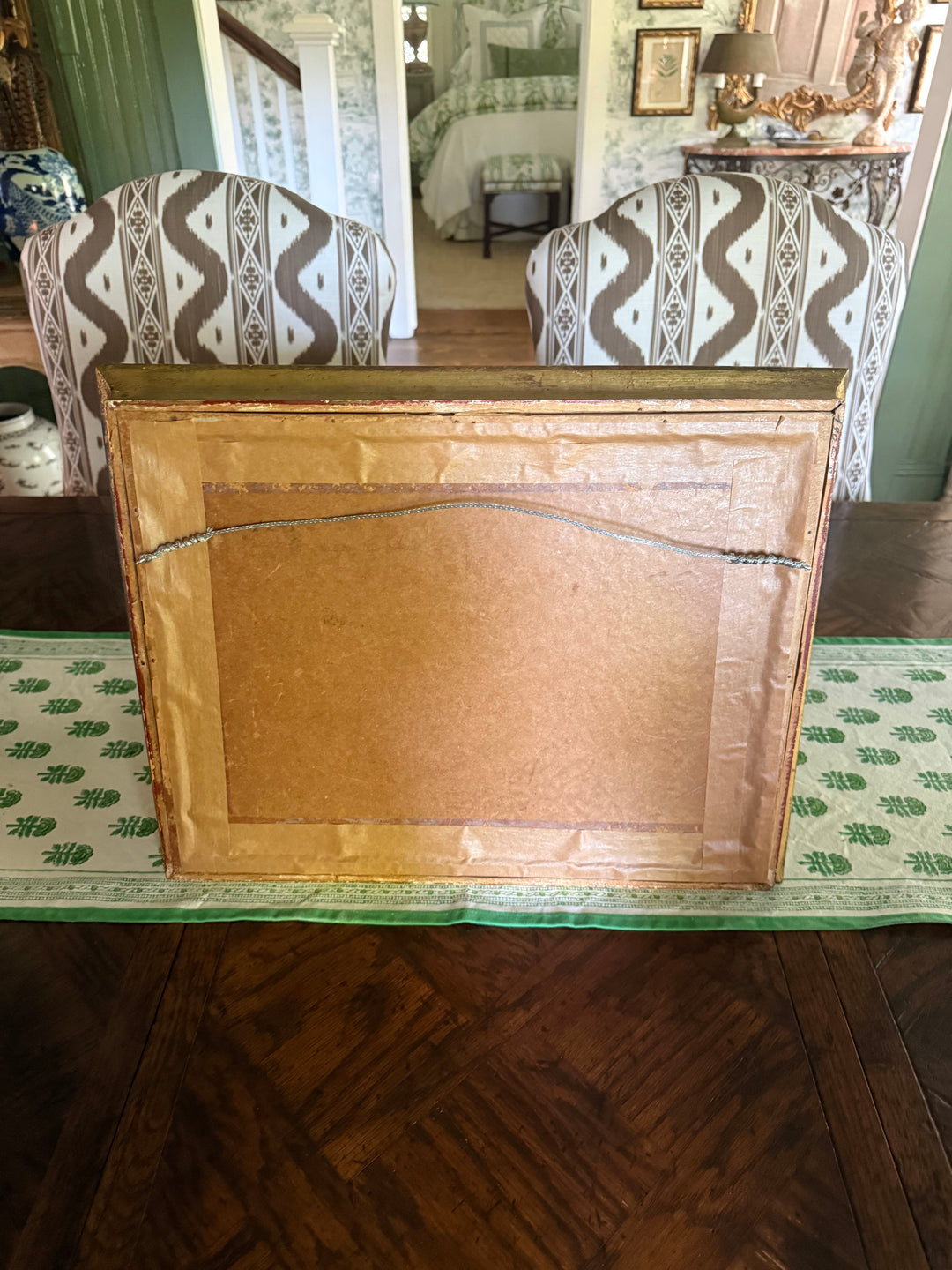 English Oil Painting with Gold Leaf Frame
