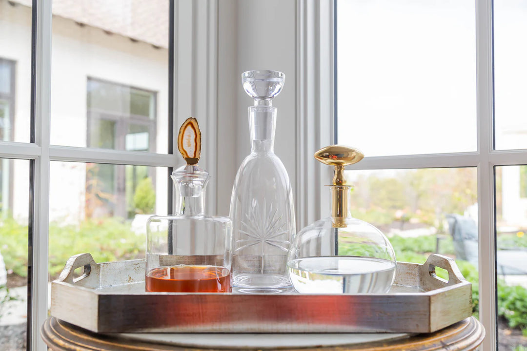 Silver Leaf Octagonal Tray