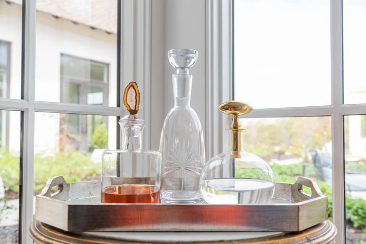 Silver Leaf Octagonal Tray