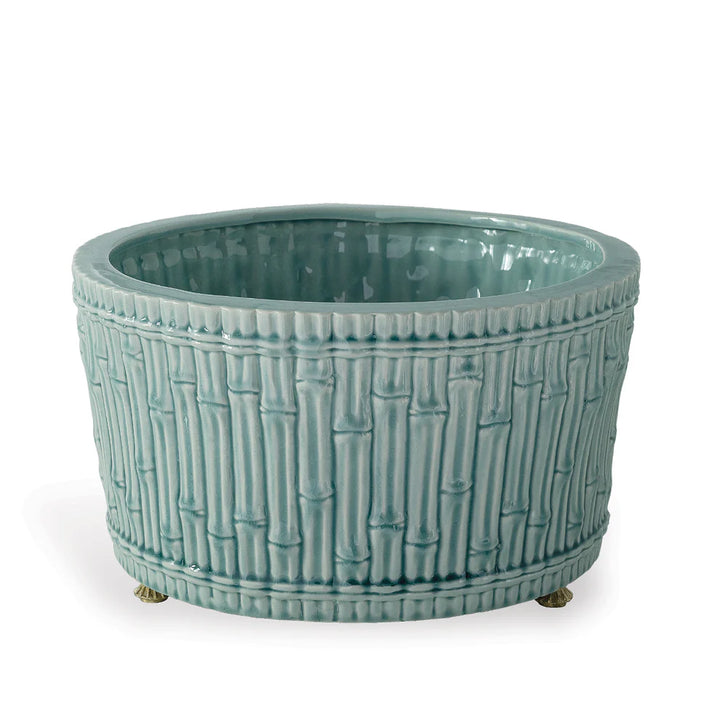 Bamboo Planter - Aqua
