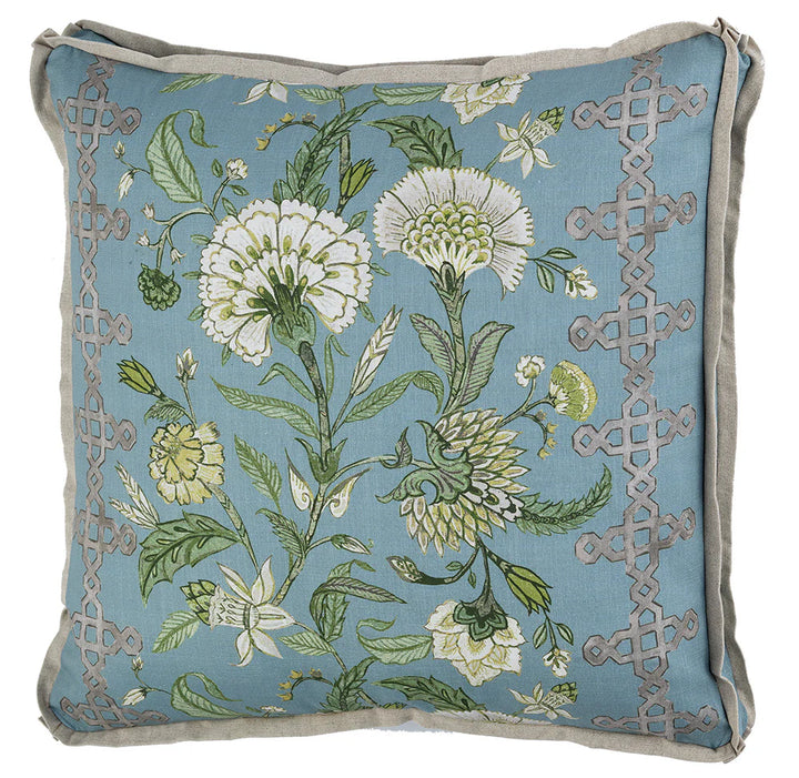Boxed Floral Pillow