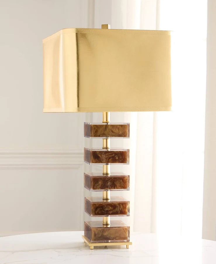 Tortoise & Gold Table Lamp
