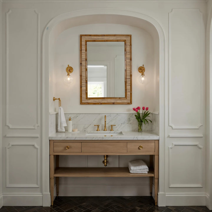 Bamboo Grasscloth Mirror