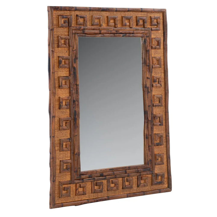 Tortoise Greek Key Mirror