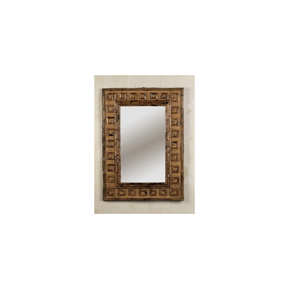 Tortoise Greek Key Mirror