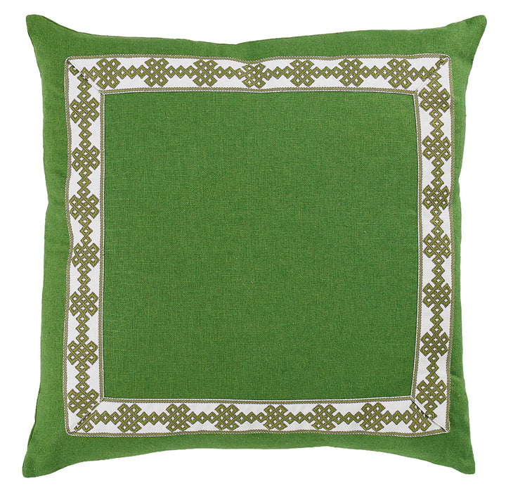 Pair of Green Trim Pillows