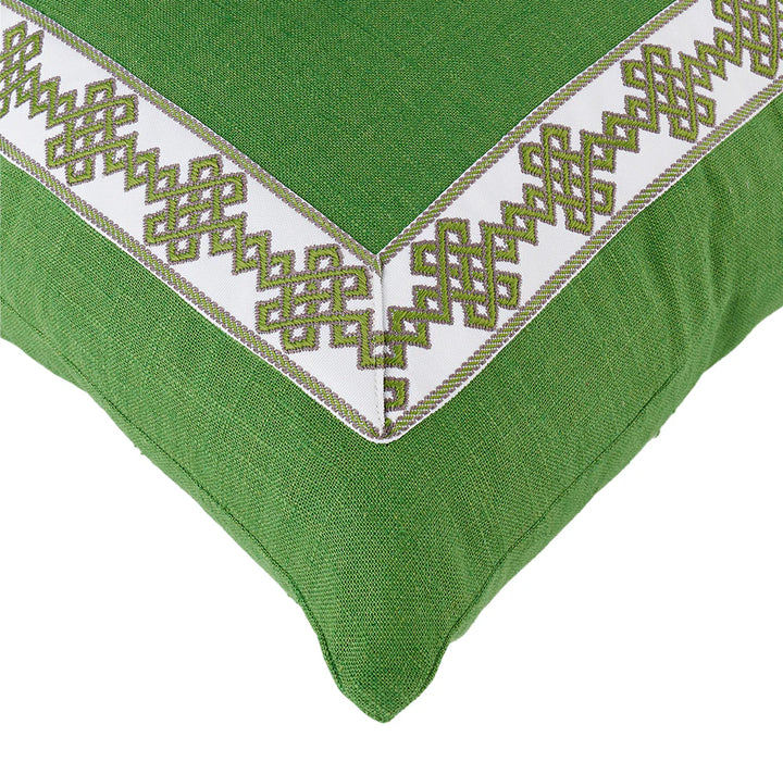 Pair of Green Trim Pillows