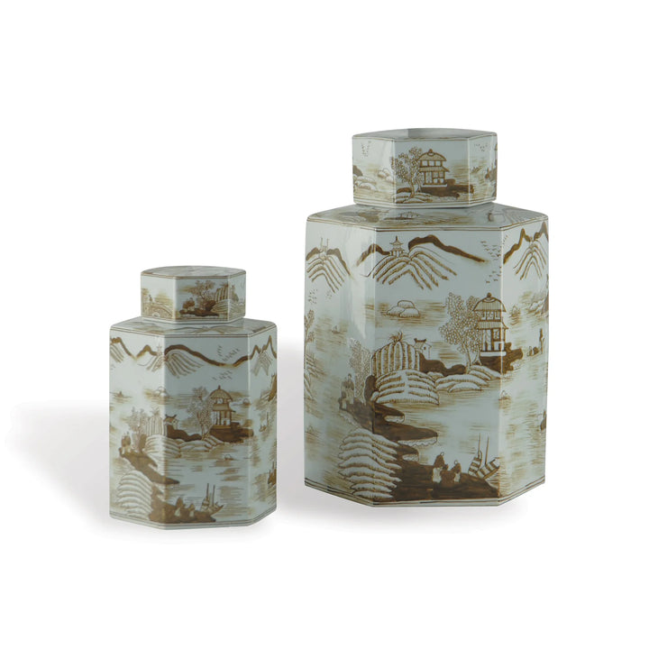 Chinoiserie Jar with Lid
