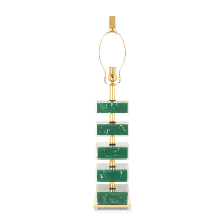 Malachite & Acrylic Table Lamp