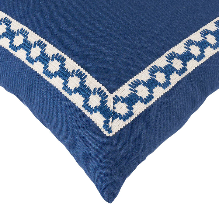 Pair of Navy Trim Pillows