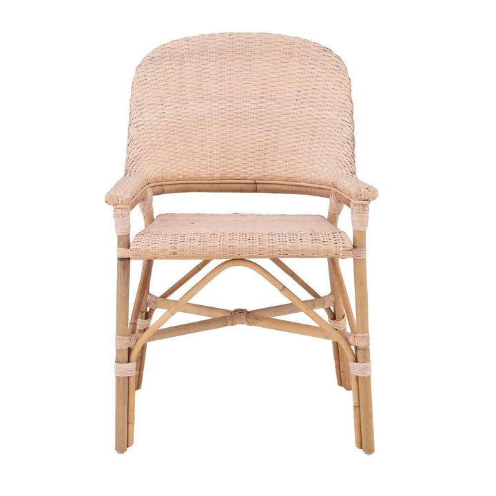 Woven Bamboo Dining Chair - Blush