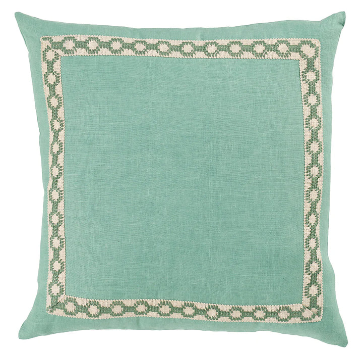 Pair of Peacock Trim Pillows