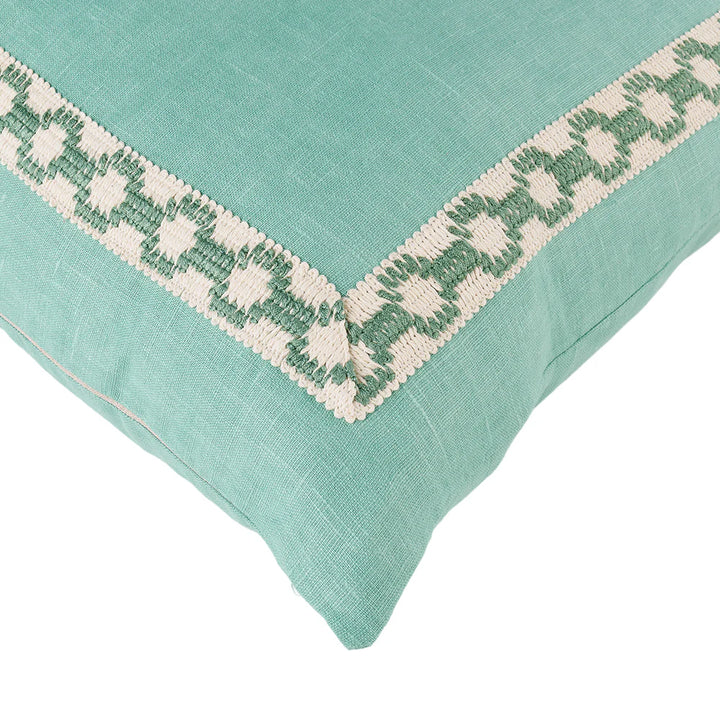 Pair of Peacock Trim Pillows