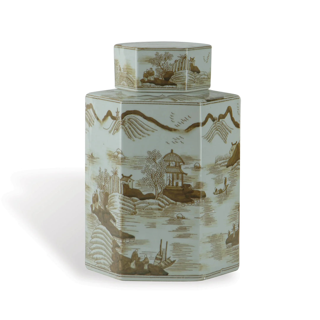 Chinoiserie Jar with Lid