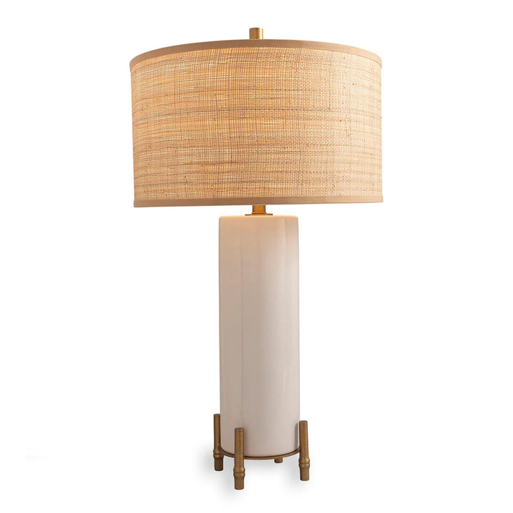 Porcelain & Brass Bamboo Lamp
