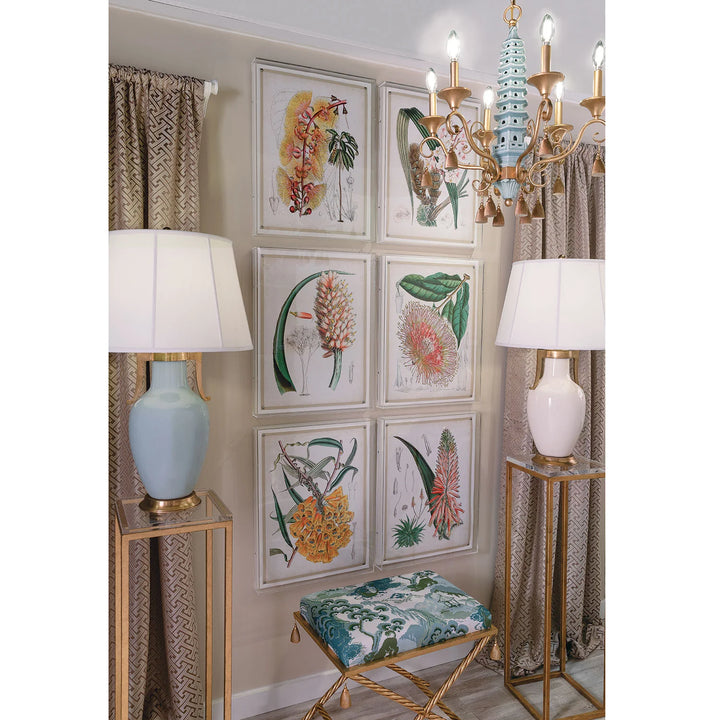 Floral Print V in Acrylic Frame