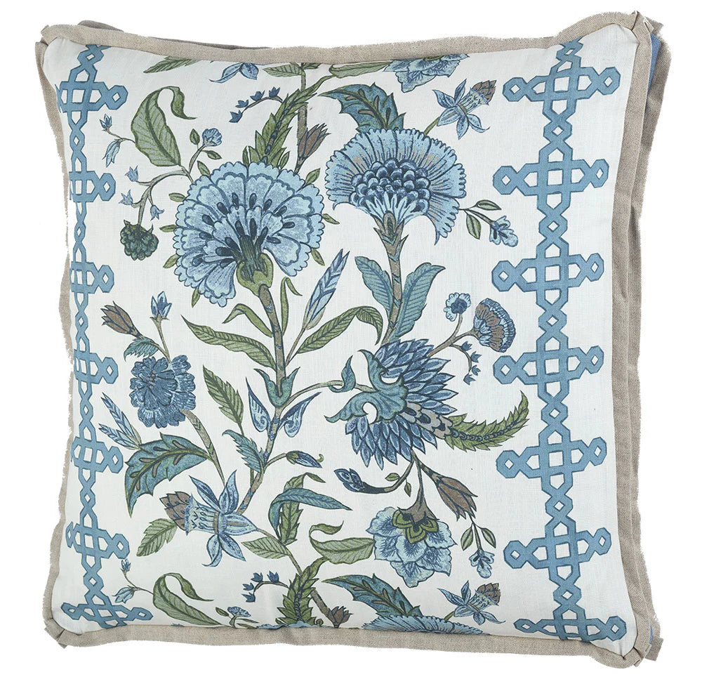 Boxed Floral Pillow