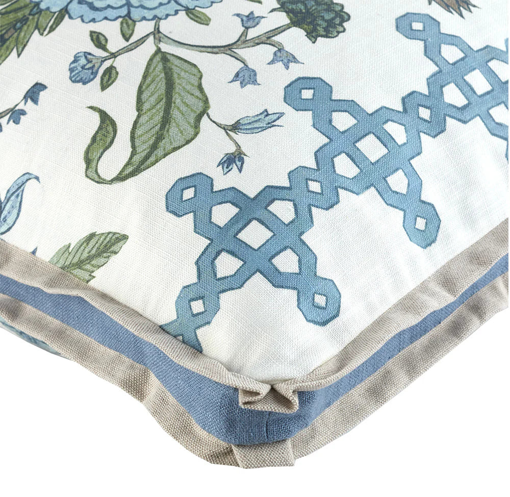 Boxed Floral Pillow